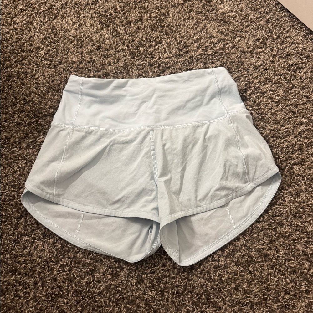 lululemon athletica Light Blue Speed Ups HR 2.5” Athletic Shorts
